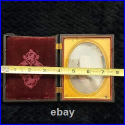 Rare Daguerreotype Photograph Ghostly Gentleman Image in Union Made Case 1850's