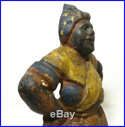 Rare Early 20th C Vint Aunt Jemima Black Americana Cast Iron Doorstop Orig Paint