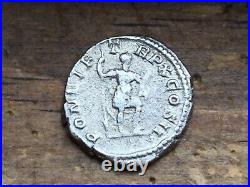 Rare Framed Wood Matted Silver Roman Emperor Caracalla 211-217 Coin Black Caesar