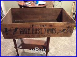Rare Gold Dust Twins Vintage Black Americana 1880s Soap Wood Box Crate RARE