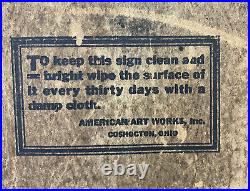 Rare Goldblume Cooks Beer Tin Advertising Bar Sign Original Black Americana