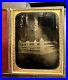 Rare Large 1850s Ambrotype of a Wooded Cemetery / Graveyard Photo Antique 1800s