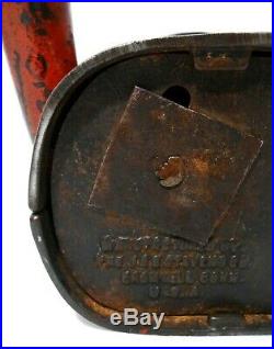 Rare Late 19th C 1882 Antique Black Americana Cast Iron Jolly N. Mechanical Bank