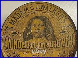 Rare MADAM C. J. WALKER WONDERFUL HAIR GROWER tinBlack Americana