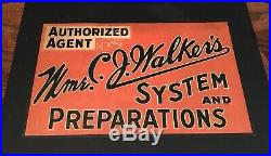 Rare Madam Cj Walker Vintage Advertising Black Americana Cardstock Sign