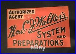 Rare Madam Cj Walker Vintage Advertising Black Americana Cardstock Sign