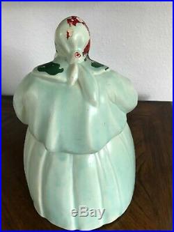 Rare McCoy Mrs. Butterworth Black Americana Light Blue/Green Cookie Jar