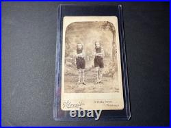 Rare PT BARNUM CDV WAINO and PLUTANOR The Wild Men of Borneo Sideshow Ephemera