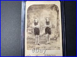 Rare PT BARNUM CDV WAINO and PLUTANOR The Wild Men of Borneo Sideshow Ephemera