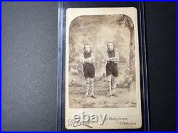 Rare PT BARNUM CDV WAINO and PLUTANOR The Wild Men of Borneo Sideshow Ephemera