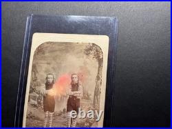 Rare PT BARNUM CDV WAINO and PLUTANOR The Wild Men of Borneo Sideshow Ephemera