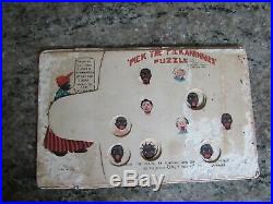 Rare Pick The Pickaninny Puzzle Post Card 1907 Black Americana Game Aunt Jemima