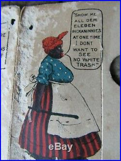 Rare Pick The Pickaninny Puzzle Post Card 1907 Black Americana Game Aunt Jemima