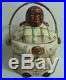 Rare Plaid Black Mammy Cookie Jar with Feet Basket Handle Vintage SALE