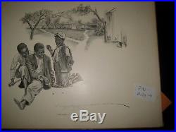 Rare Plantation Sketches Post CIVIL War Negro Dixie Black Americana Free Slave