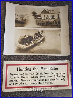 Rare Press Photos Matawn Shark Attack 1916 Creek Americana Jaws Inspiration