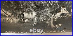 Rare RRPC Aftican American BBQ Carville Louisiana Leprosarium, Oak Trees Photo