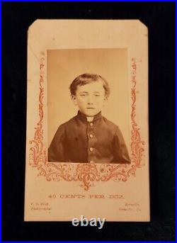Rare Victorian Era CDV of a Soldier Boy From Bernville, PA. Uniform Coat