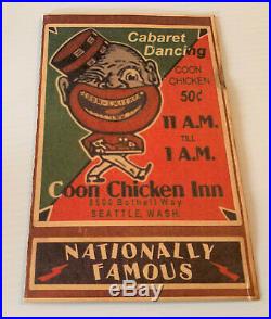 Rare Vintage COON CHICKEN INN Wind Up CLOCK Works & Bonus Restaurant MENU B Amer