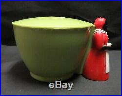 Rare Vintage Green Aunt Jemima Covered Sugar Bowl, F & F Mold and Die Works