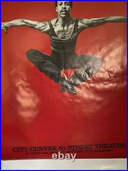 Rare Vintage Original 1984 Alvin Ailey American Dance Theatre Red Poster 25 X 38