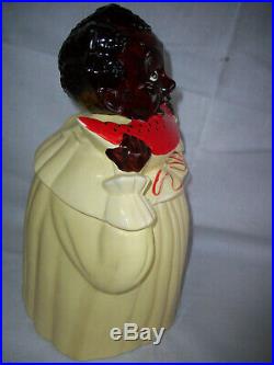 Rare Watermelon Mammy Pearl China Cookie Jar Very Special Black Americana