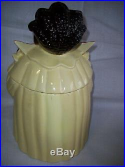 Rare Watermelon Mammy Pearl China Cookie Jar Very Special Black Americana