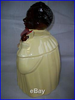 Rare Watermelon Mammy Pearl China Cookie Jar Very Special Black Americana