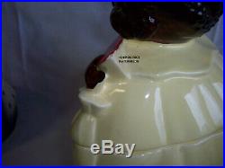 Rare Watermelon Mammy Pearl China Cookie Jar Very Special Black Americana