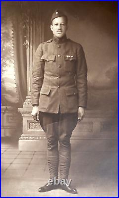 Rare! Ww1 Us Army African American 92nd Infantry Division Buffalo Soldier Photo