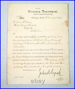 Rare1892 Letter Signed Former Slave John R. Lynch Early Black US Congressmen