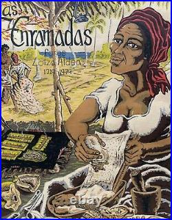 SAMUEL LIND'79 Puerto Rico African American Heritage'Las Enramadas' Silkscreen