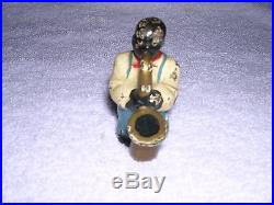 Set Of 5 Antique Cast Iron Black Americana Hubley Swing Band Miniature Figures