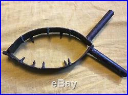 SLAVE COLLAR Hand Forged SPIKED Hinged Restraint Control Black Americana
