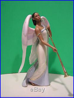 SOUNDS OF GLORY ANGEL sculpture by Thomas Blackshear NEW in BOX withCOA Lenox