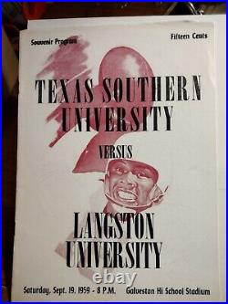 SWAC College Rare Texas Southern vs Langston University 1959