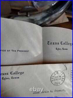 SWAC College1934 Letter from President of Texas College