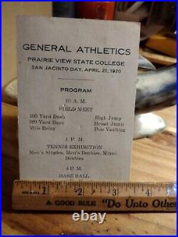 SWAC CollegeExtremely Rare 1920 Prairie View Same Year SWAC was Created