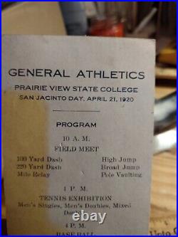 SWAC CollegeExtremely Rare 1920 Prairie View Same Year SWAC was Created