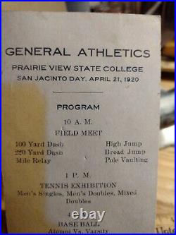 SWAC CollegeExtremely Rare 1920 Prairie View Same Year SWAC was Created