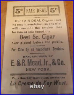 Scarce 1880 Currier & Ives Victorian Trade Card Smoke Fair Deal Black Americana