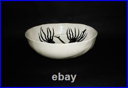 Sculpture Black Americana Art Sisters WithLocks Ceramic Bowl 15D X 5H VTG