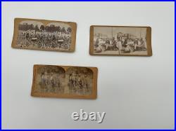 Set of 3 Stereoview Cards Black Americana