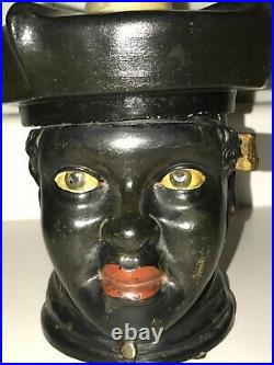 Signed FGW Ferdinand Gerbing / Mid 1800's Black Americana Humidor Terracotta
