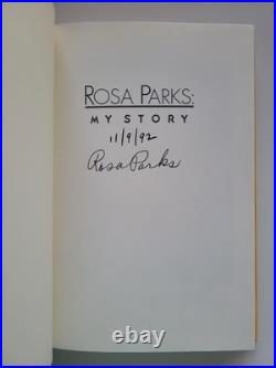 Signed Rosa Parks My Story Biography 1992 First Edition Hardcover Haskins Vg