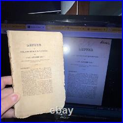 Slavery & Abolitionist 1819 LETTER TO EDINBURGH AN AMERICAN Black Americana