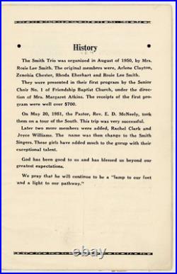 Smith Singers 1952 African American Quartet Gospel Soul Buffalo NY Black Program