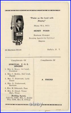 Smith Singers 1952 African American Quartet Gospel Soul Buffalo NY Black Program