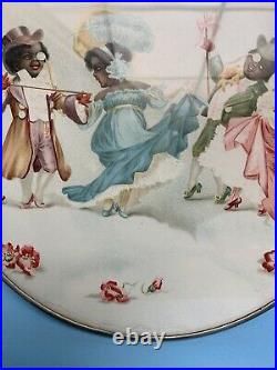 (Sorry Firm Price) Black Americana Round Plaque- Free Inter. Shipping