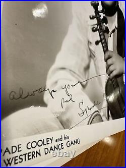 Spade Cooley Extremely Old Vintage SIGNED 8/10 B/W Photo 40s? Authentic RARE